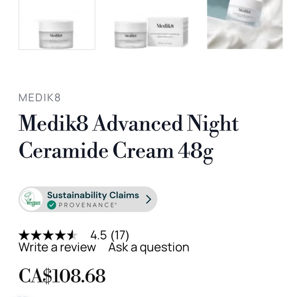 Medik8 Advanced Night Ceramide Signature Night Cream, 48g - Picture 5 of 5